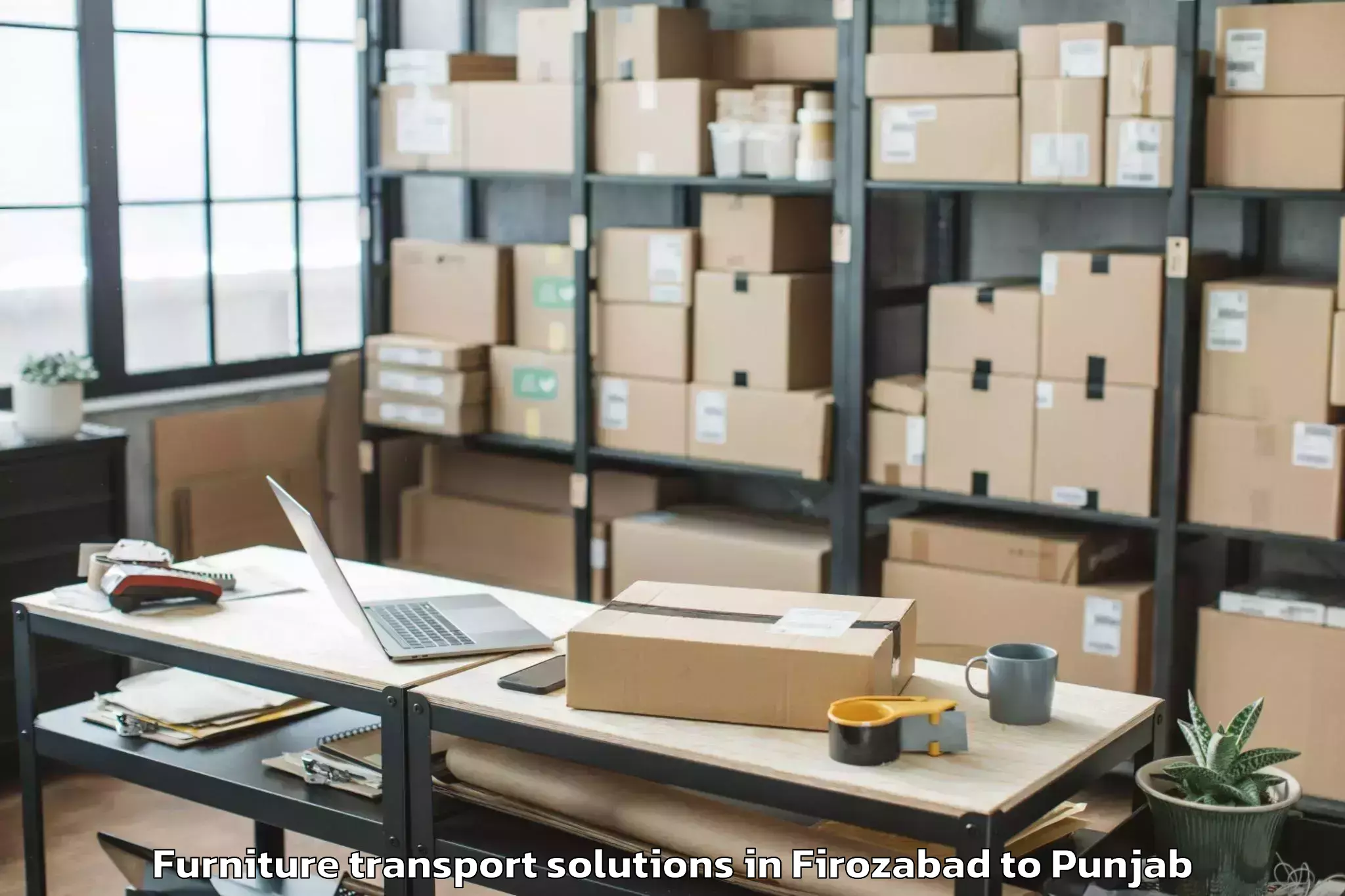 Expert Firozabad to Siswan Furniture Transport Solutions